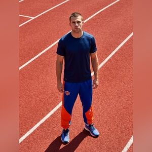 Nike New York Knicks NBA Pregame Warmup Button Sweatpants Blue Men Size XXL Tall